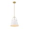 Z-Lite Z-Studio 1 Light Pendant, Matte White & Heritage Brass 726P-MW+HBR - alternate 2
